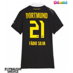 Borussia Dortmund Fabio Silva #21 Dámské Venkovní Dres 2026-27 Krátký Rukáv Borussia Dortmund Fabio Silva #21 Dámské Venkovní Dres 2026-27 Krátký Rukáv